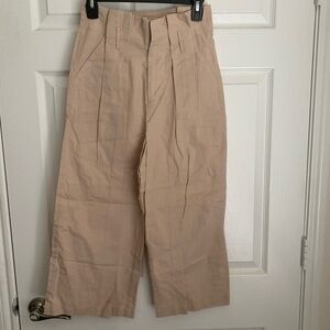 LPA paper bag waist cropped pants